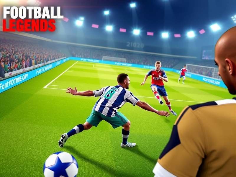 Football Legends 2024 gameplay screenshot showing two players competing