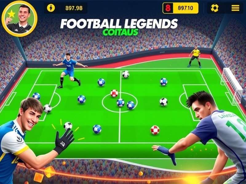 Football Legends gameplay screenshot showing two players competing