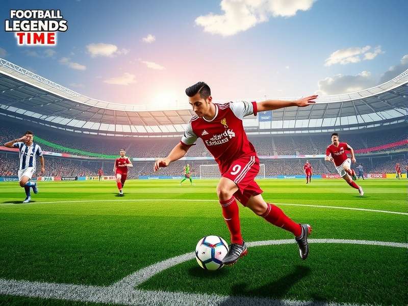 Football Legends Soccer Time gameplay screen showing intense match action