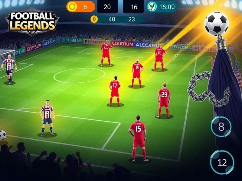 Football Legends 2016 gameplay screenshot showing two players competing