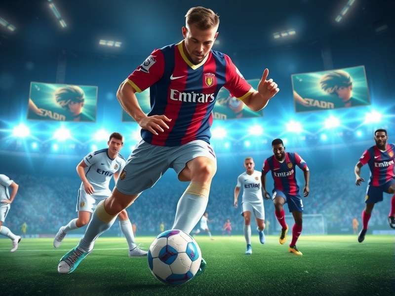 Football Legends player executing a precise dribble move past a defender