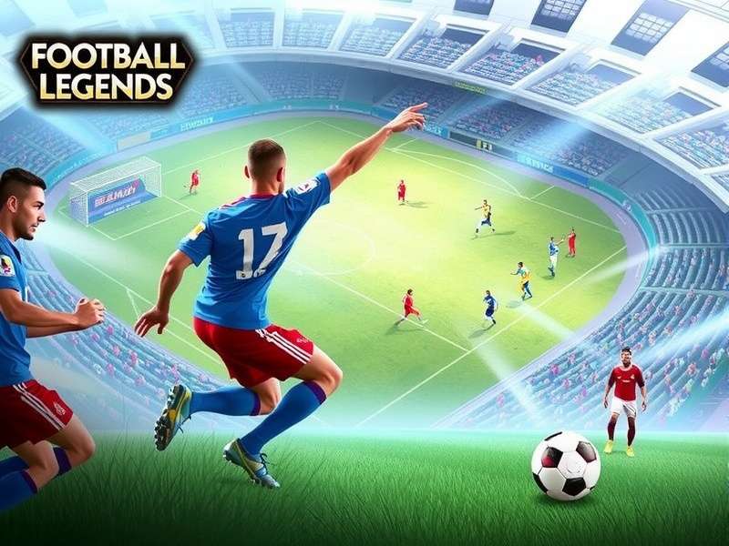 Screenshot of Football Legends 2024 Unblocked gameplay showing two players competing