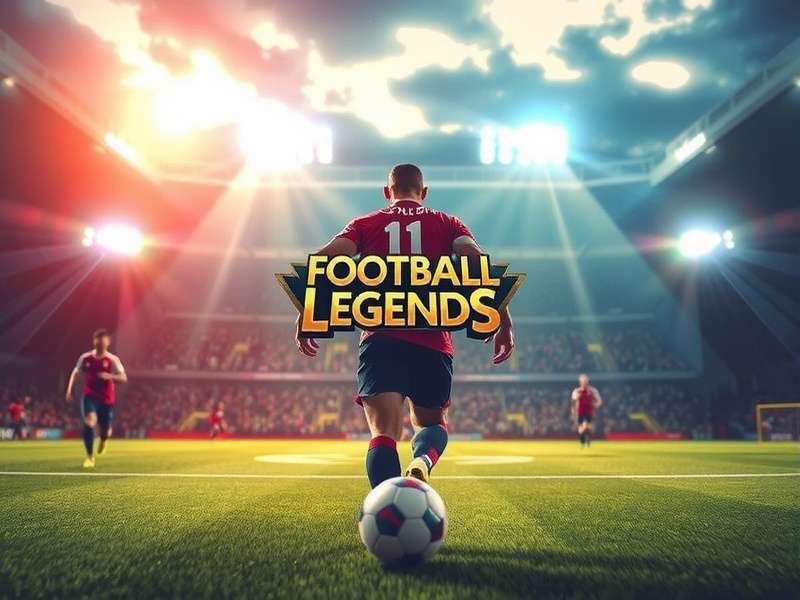 Football Legends Topvaz gameplay screen showing a legendary player scoring a goal