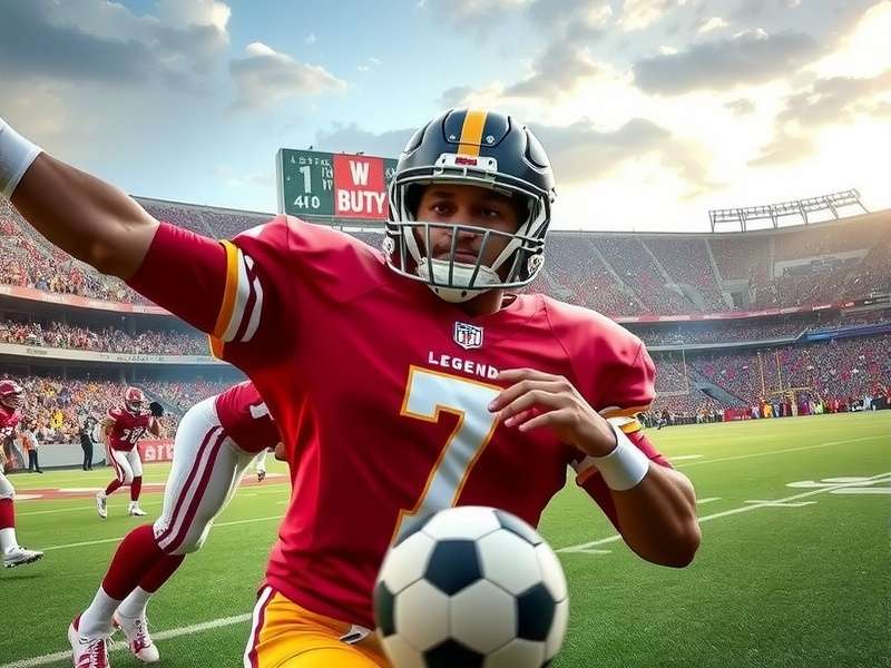 The final match screen of Football Legends showing a dramatic in-game moment