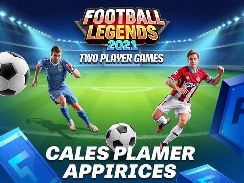 Two players competing in Football Legends 2021 on the same screen