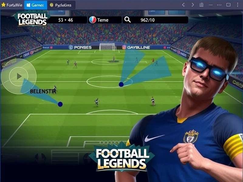 Football Legends Y8 2016 gameplay screenshot showing two players competing