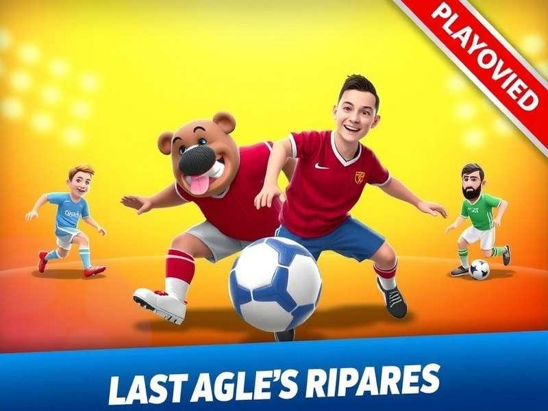 Screenshot of Y8 2 Player Football Legends game showing two players competing