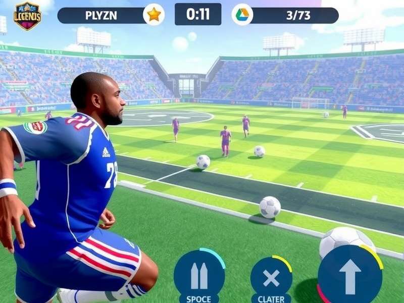 Football Legends 2021 gameplay screenshot showing intense football action