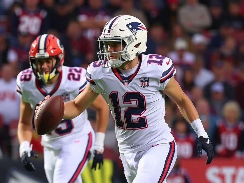 Football match in progress with players on field