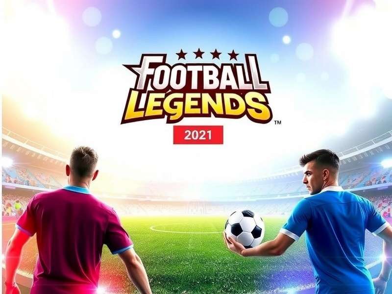 Two players competing head-to-head in Football Legends 2021 on a shared keyboard