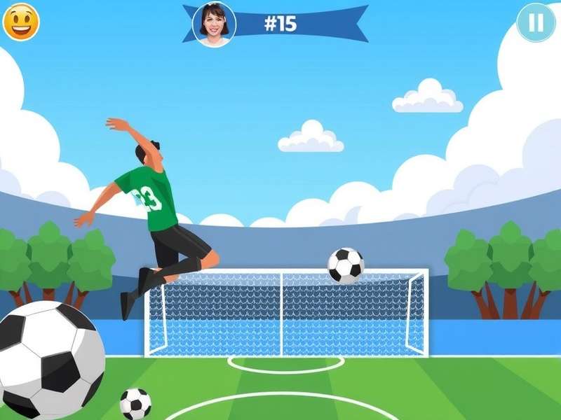 A dynamic in-game screenshot from Football Legends showing two players competing