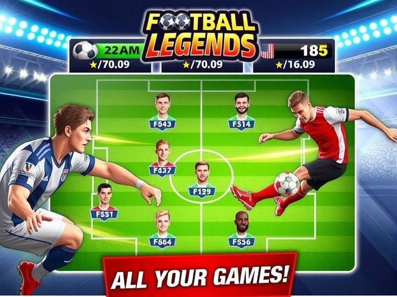 Two players competing in Y8 Football Legends game on same keyboard