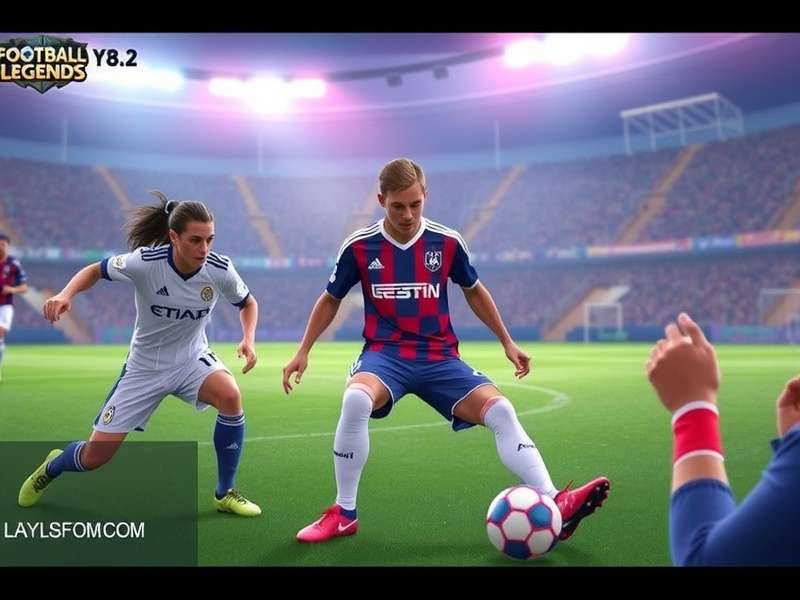 Football Legends Y8 2 Players gameplay screenshot showing intense one-on-one action