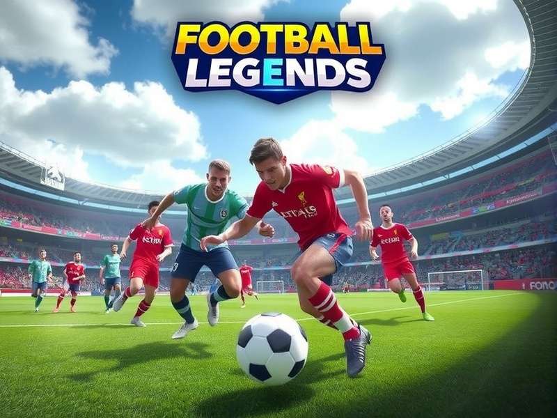 Football Legends gameplay screenshot showing a match in action