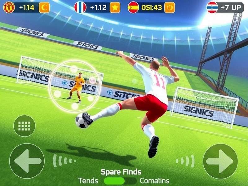 Flick Kick Football Legends gameplay screenshot showing penalty kick action
