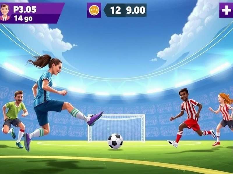 Football Legends gameplay action shot with players competing on a vibrant pitch