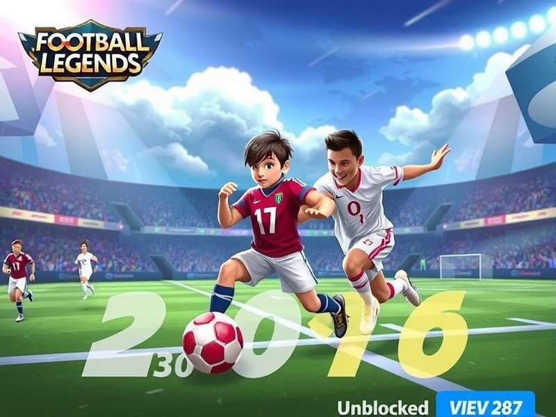 Football Legends 2019 Unblocked gameplay screenshot showing soccer action on the pitch