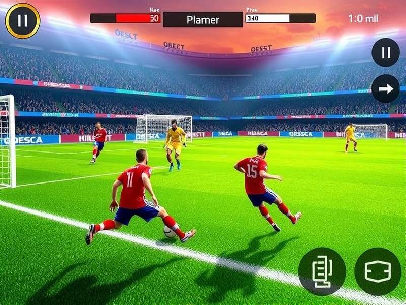 Football Legends Game Crazy Games Unblocked action screenshot showing gameplay with players and stadium