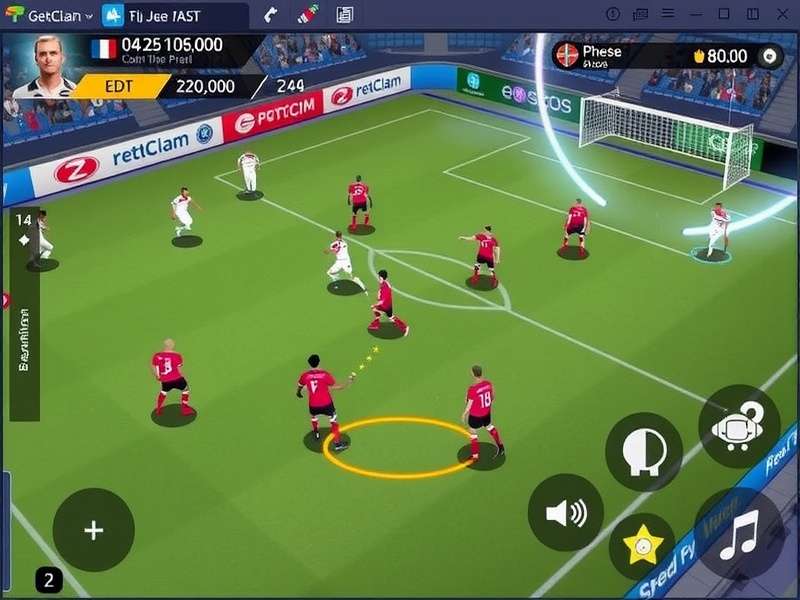 Football Legends 2025 gameplay screenshot showing match action and HUD