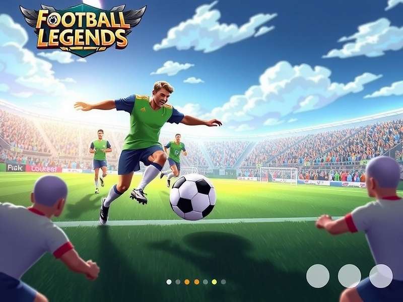 Football Legends Unblocked Games 6x gameplay action shot showing 2v2 football match