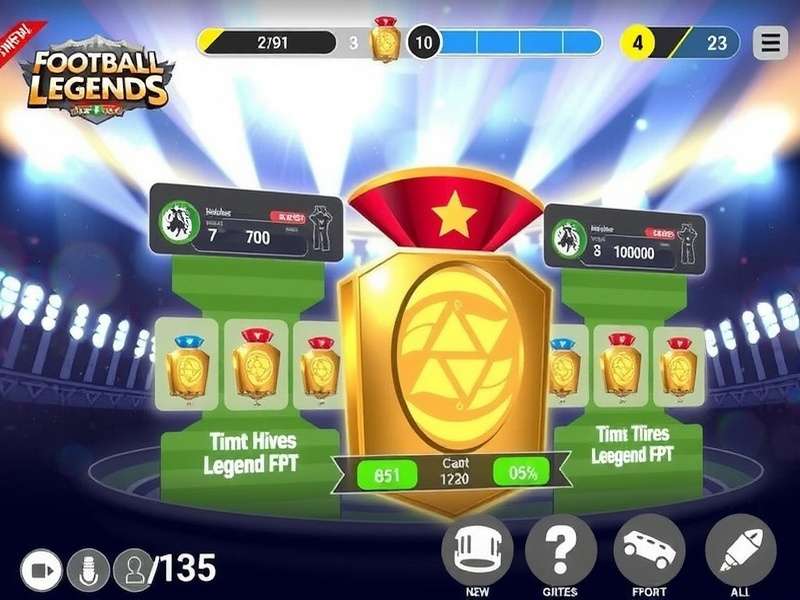 Football Legends game cover with players and stadium background