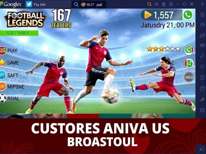 Football Legends Online Game — 2v2 arena match in action