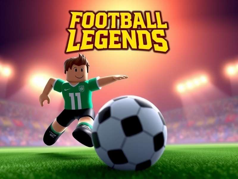 Football Legends Roblox Script gameplay screenshot showing football action on Roblox field